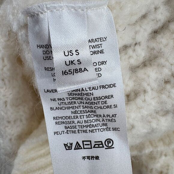 Anthropologie Bia Mock Neck Tunic Ivory Sweater Size Small Celeb Style - Picture 13 of 14